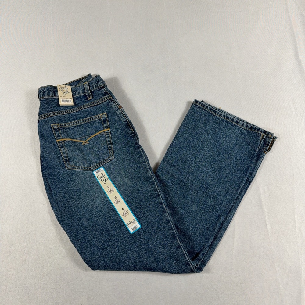 Cruel‎ Girl Georgia Relaxed Jeans Denim Split Hem Western Cowgirl Size 9 NWT